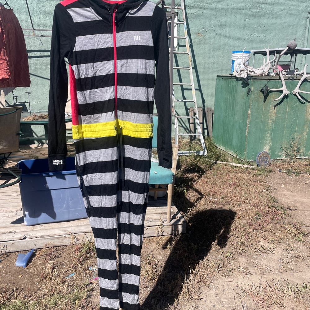 Mons Royale 100% Merino Wool Unisex One-Piece Bodysuit - XS Adventure Ready!